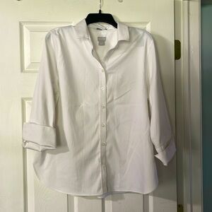 Chico’s No Iron Stretch White Blouse